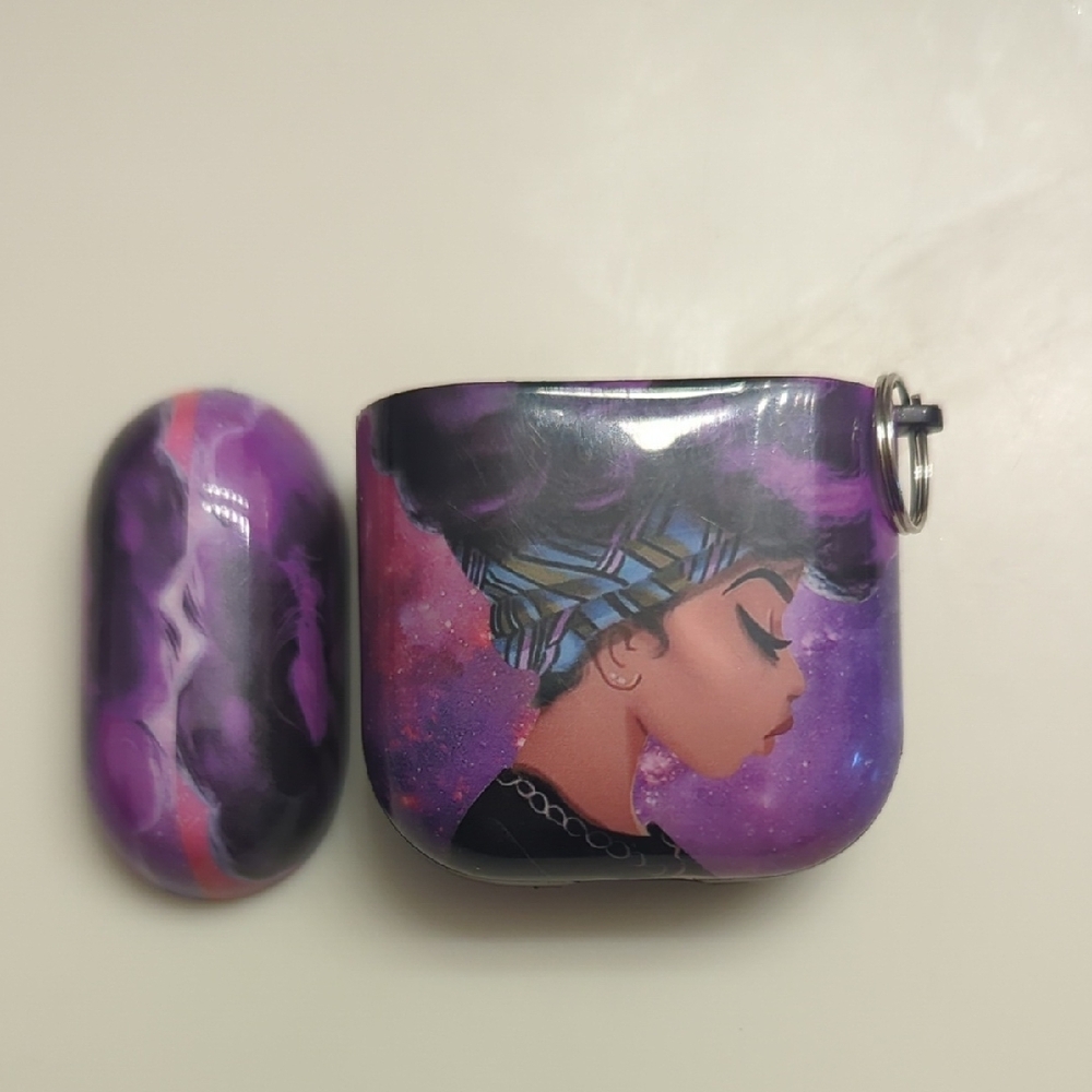 Purple Artistic AirPods Case - Picture 2 of 3